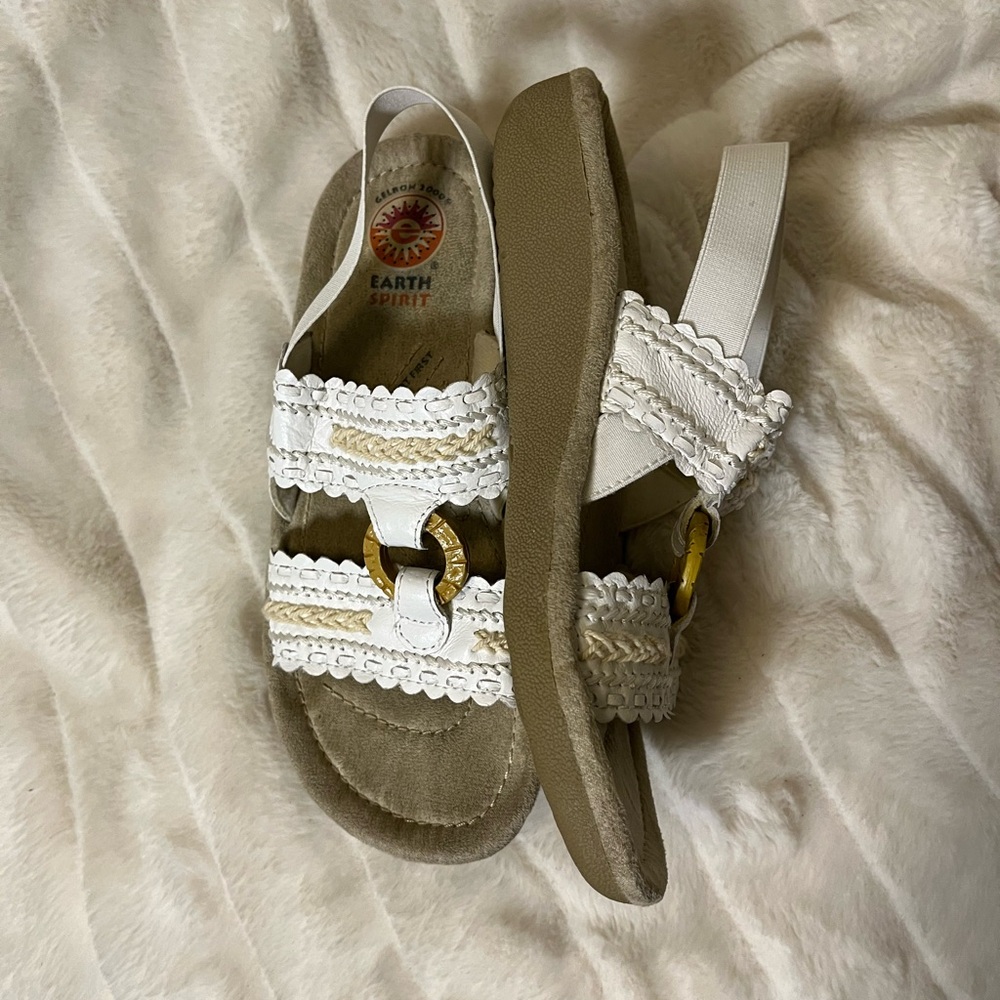 Earth Spirit Washington 6.5 Slingback Spring Summer Beach Boho Woven Sandals